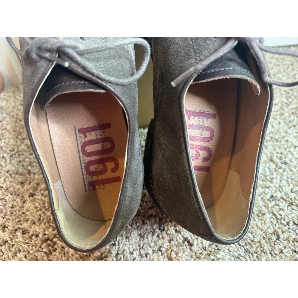 1901 Nordstrom Mens Gray Suede‎ Derby Shoes Lace Up Oxford Size 11.5 M